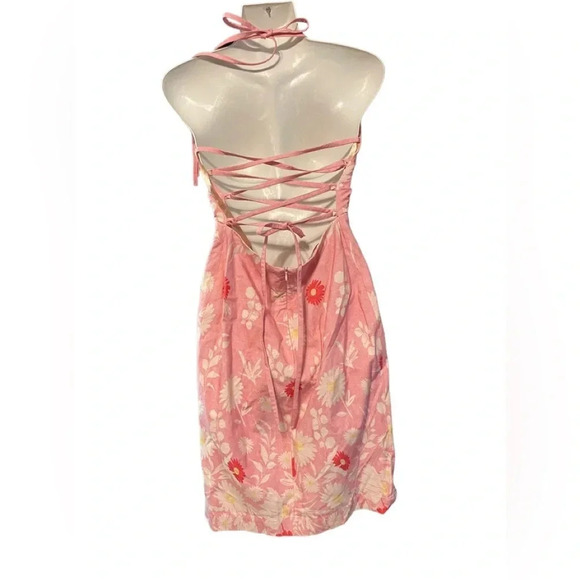 NWT Rare Raissa Floral Shimmer Halter Dress - Picture 4 of 9